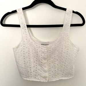 Luca Couture White Eyelet Top